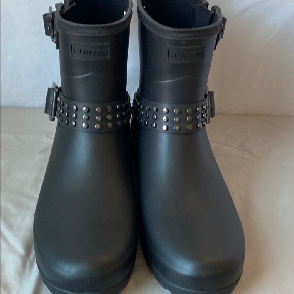 Hunter Short Black Rain Boots Size 7/38